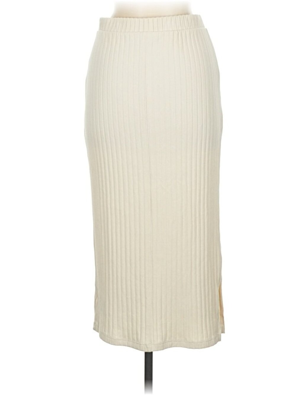 Old Navy Ivory Ribbed Knit Skirt Medium
